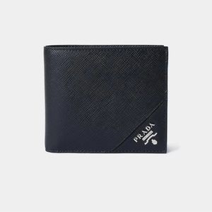 Men’s Navy Prada Saffiano Wallet